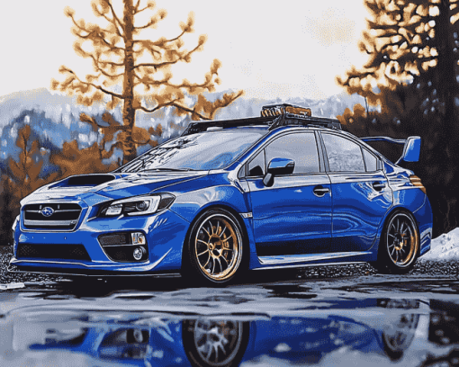 Subaru WRX Racing Diamond Painting