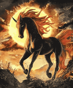 Sun-Kissed Fantasy Horse Diamond Painting