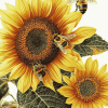 Sunflower and Bee Blossoms Diamond Painting