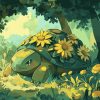 Sunflowers Torterra Pokemon Diamond Painting