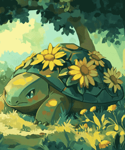 Sunflowers Torterra Pokemon Diamond Painting