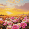 Sunset Flower Garden Diamond Painting