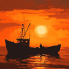 Sunset Ocean Silhouette Diamond Painting