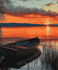 Sunset Over Lake Balaton Diamond Painting