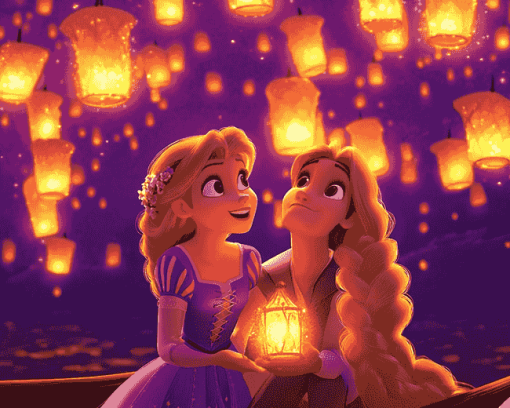 Tangled Disney Lanterns Diamond Painting