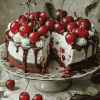 Tasty Cherry Cake Diamond Painting