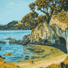 Taupo Mine Bay Coastline Diamond Painting