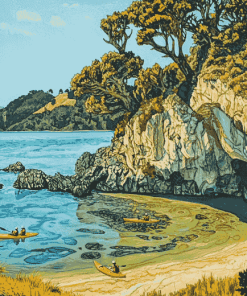 Taupo Mine Bay Coastline Diamond Painting