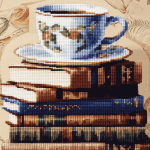Teacup Books Cross Stitch Diamond Painting