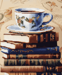 Teacup Books Cross Stitch Diamond Painting