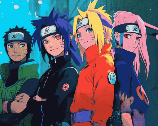 Team 7 Naruto Anime Diamond Painting