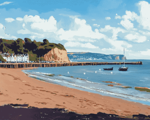 Teignmouth Seascape Diamond Painting