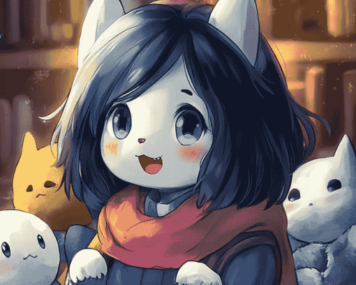 Temmie Anime Cartoon Diamond Painting