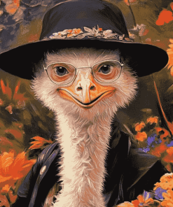 Terry Pratchett Ostriches Diamond Painting