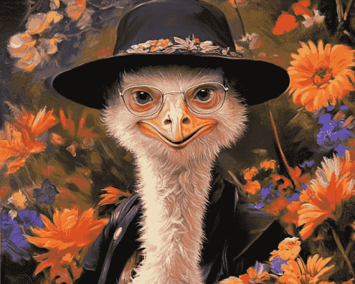 Terry Pratchett Ostriches Diamond Painting