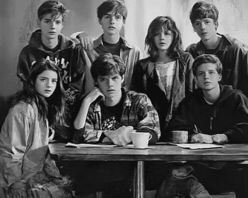 The Breakfast Club in Black and White Diamond Painting