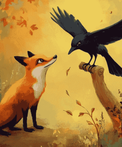 The Fox and the Crow Animation Diamond Painting