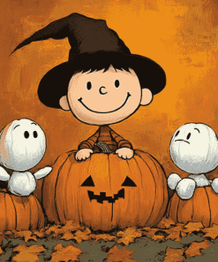 The Great Pumpkin Charlie Animation Diamond Painting