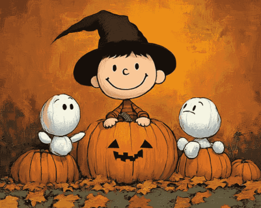 The Great Pumpkin Charlie Animation Diamond Painting