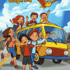 The Magic School Bus Cartoon Diamond Painting