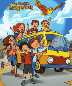 The Magic School Bus Cartoon Diamond Painting