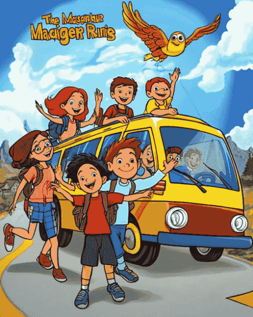 The Magic School Bus Cartoon Diamond Painting