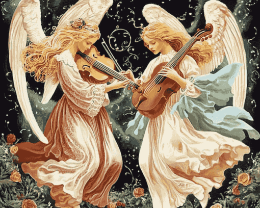 The Musician Angels Fantasy Diamond Painting