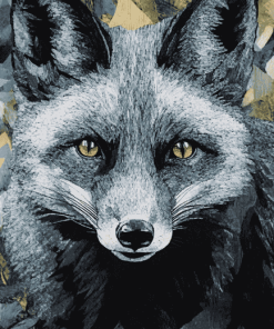 The Silver Fox Cubs Diamond Painting