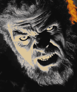 The Wolf Man Film Diamond Painting