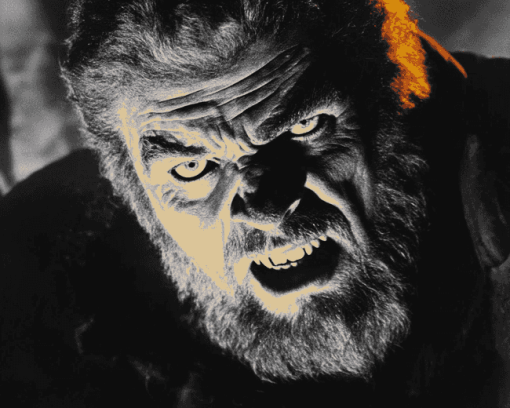 The Wolf Man Film Diamond Painting