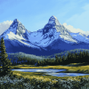 Three Sisters Mountains Oregon Diamond Painting