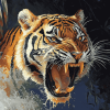 Tiger and Leopard Roaring Diamond Painting