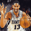 Tim Duncan Famous Basketball Diamond Painting