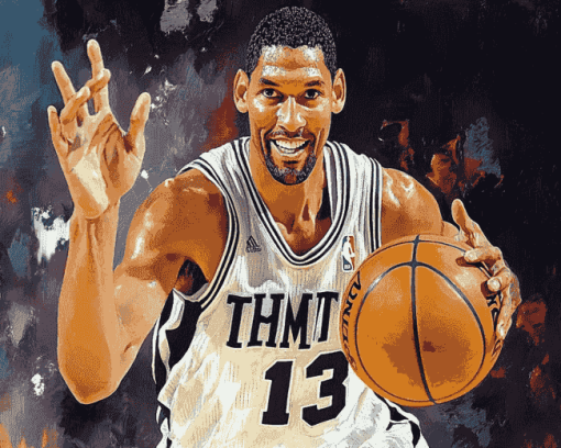 Tim Duncan Famous Basketball Diamond Painting