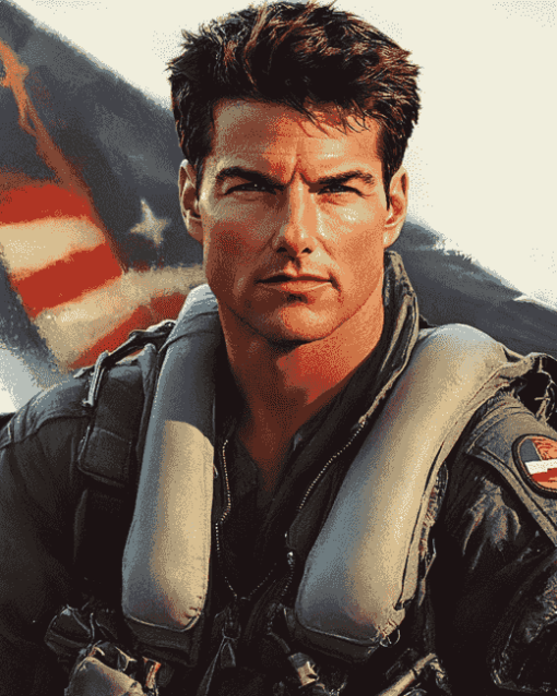 Tom Cruise Top Gun Diamond Painting