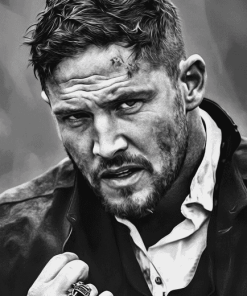 Tom Hardy Monochrome Diamond Painting