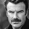 Tom Selleck Iconic Black and White Diamond Painting