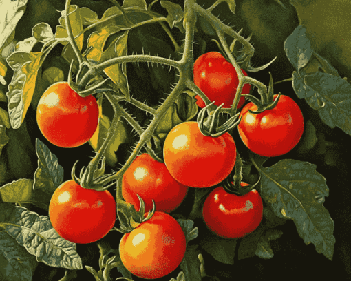 Tomato Plants Art Diamond Painting