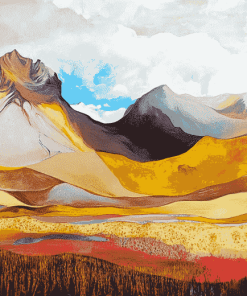 Tongariro Mountains Landscape Diamond Painting