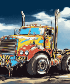 Tow Truck Animation Diamond Painting