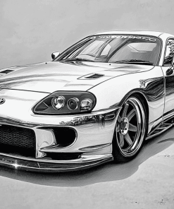 Toyota Supra Mk4 Sports Cars Diamond Painting