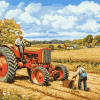 Tractor Scene Diamond Painting