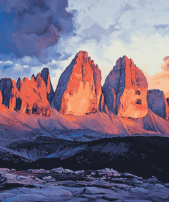 Tre Cime Di Lavaredo Sunset Diamond Painting