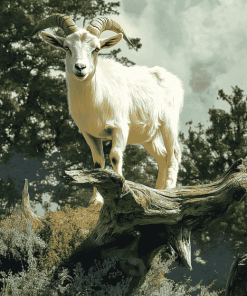 Tree Climbing Goat Diamond Painting