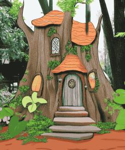 Treehouse Animation Diamond Painting