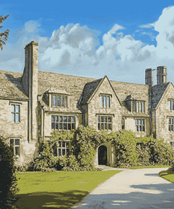 Trerice Manor Buildings Diamond Painting