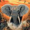 Tropical Elephant Wildlife Diamond Painting