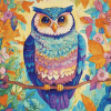 Tropical Owl Mandala Diamond Painting