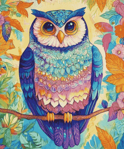 Tropical Owl Mandala Diamond Painting