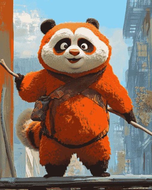 Turning Red Panda Animation Diamond Painting